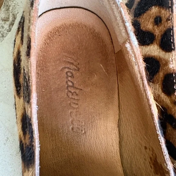 Madewell francés calf hair Leopard-Print Slip-On Loafers in Tan and Black sz 6.5 - Picture 13 of 13